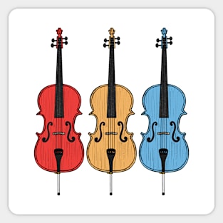 Cello Cellist String Musician Summer Music Festival Sticker